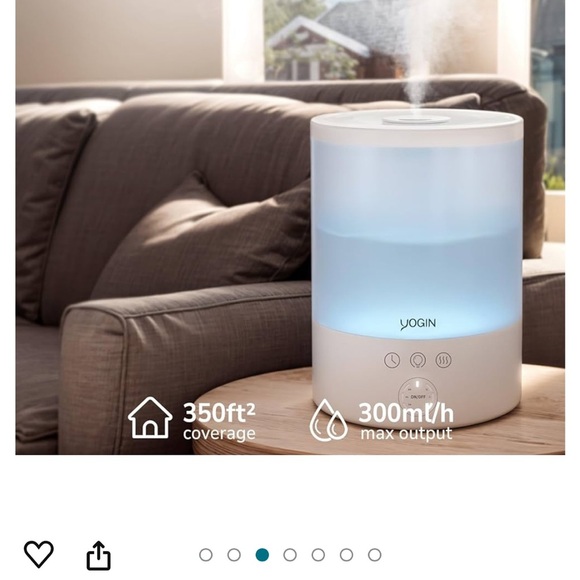 YOGIN Humidifiers for Bedroom Large room,Top fill 2.5L Ultrasonic cool mis - Picture 3 of 6